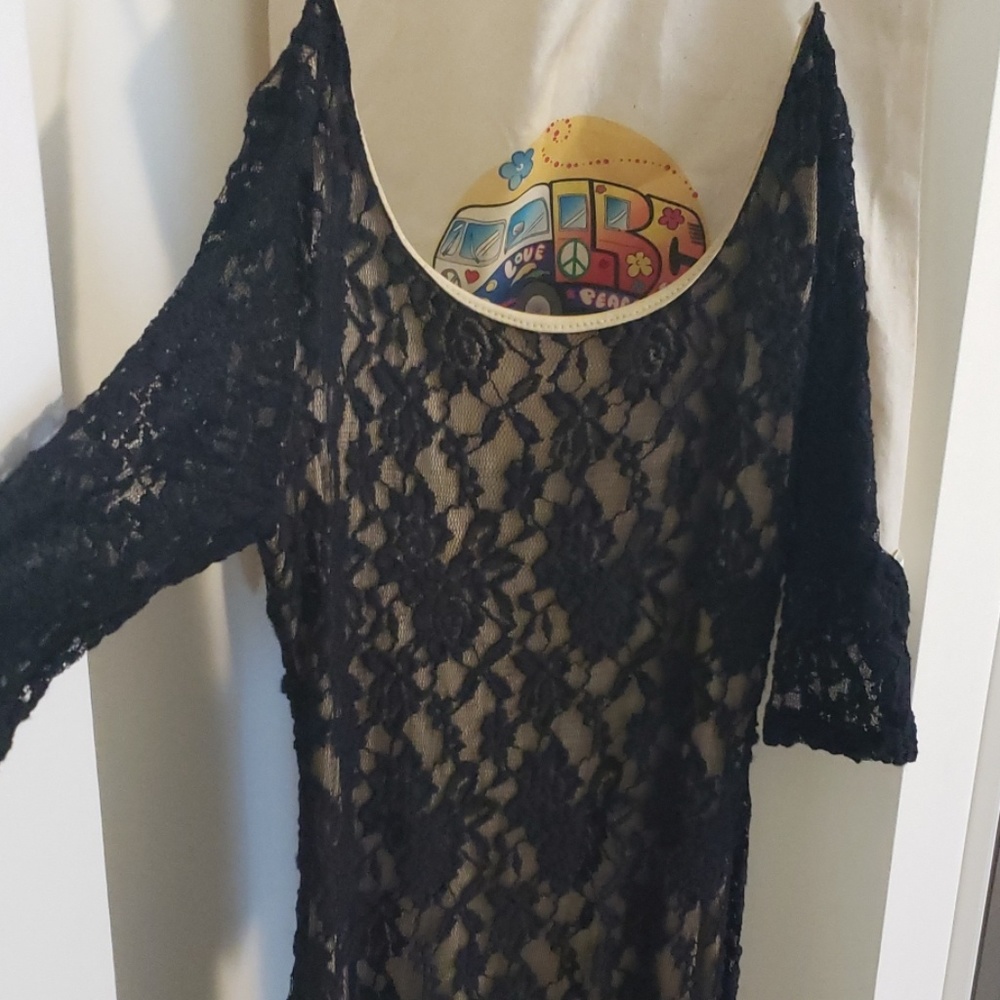 Black lace dress